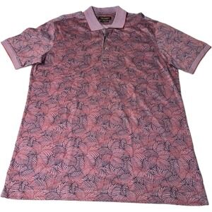 Teodor Limited Edition Double Mercerized Cotton Polo Shirt Men's Purple Pattern